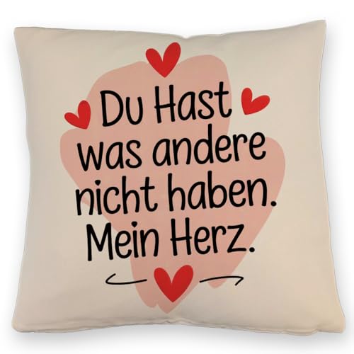 speecheese Du hast was andere Nicht haben Mein Herz Kissen mit Leinenoptik Liebesbeweis DekoKissen mit Leinenoptik Valentinsgeschenk - romantische Überraschung speecheese Du hast was andere Nicht haben Mein Herz Kissen mit Leinenoptik Liebesbeweis DekoKissen mit Leinenoptik Valentinsgeschenk - romantische Überraschung von speecheese