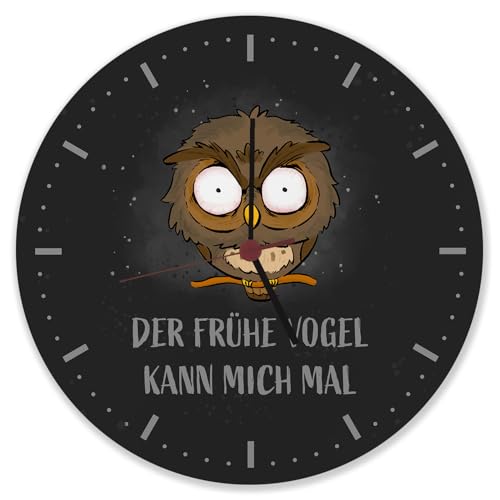 speecheese Eule Wanduhr aus Alu mit Spruch Der frühe Vogel kann Mich mal Coole Morgenmuffel-Eule Uhr Lustiges Geschenk für Büro Tierfreunde speecheese Eule Wanduhr aus Alu mit Spruch Der frühe Vogel kann Mich mal Coole Morgenmuffel-Eule Uhr Lustiges Geschenk für Büro Tierfreunde von speecheese