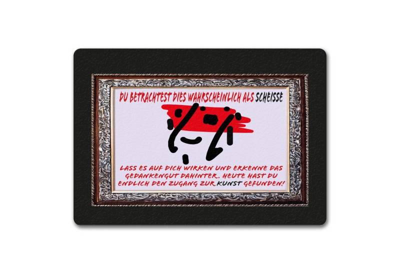 speecheese Fußmatte Abstrakte Kunst Fußmatte in 35x50 cm ohne Rand mit humorvollem Spruch von speecheese