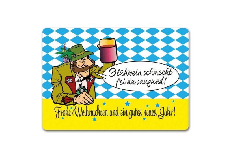 speecheese Fußmatte Bayer mit Glühwein Fußmatte in 35x50 cm ohne Rand Spruch Frohe und von speecheese