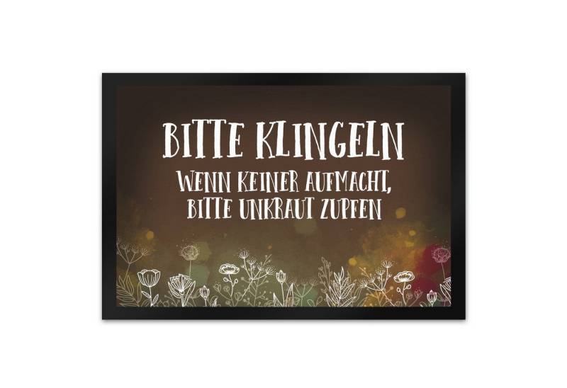 speecheese Fußmatte Bitte klingeln Unkraut Fußmatte XL mit Blumen Motiv speecheese Fußmatte Bitte klingeln Unkraut Fußmatte XL mit Blumen Motiv von speecheese