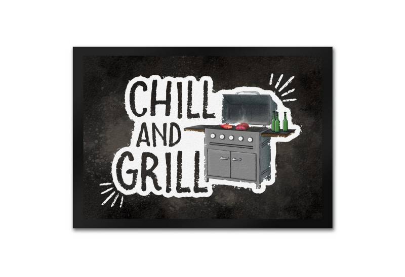 speecheese Fußmatte Chill and grill Fußmatte mit Elektrogrill Motiv Fleisch Wurst Bier speecheese Fußmatte Chill and grill Fußmatte mit Elektrogrill Motiv Fleisch Wurst Bier von speecheese