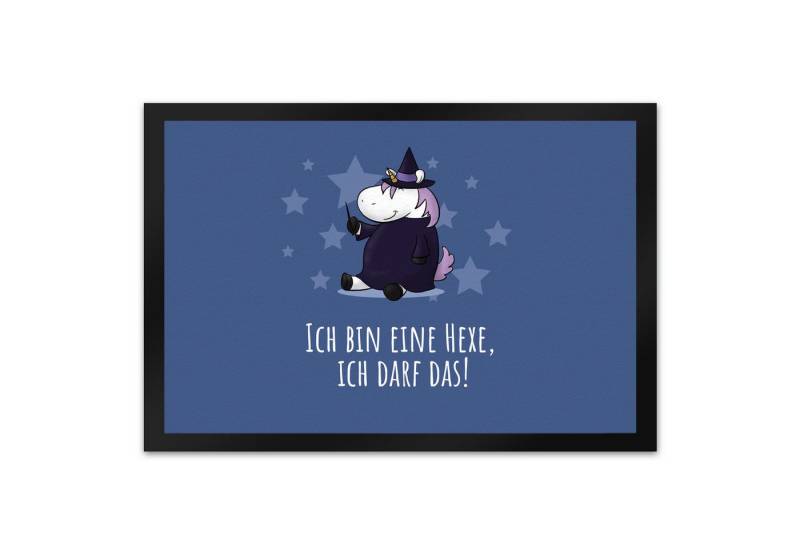 speecheese Fußmatte Einhorn-Hexe Fußmatte XL in 40x60 cm mit Spruch Ich bin eine Hexe von speecheese