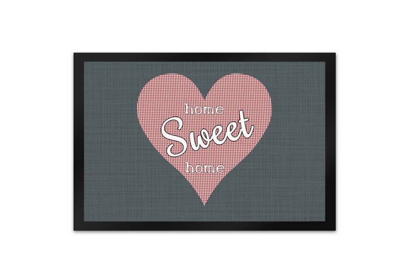 speecheese Fußmatte Fußmatte XL in 40x60 cm dunkelgrau mit Spruch und Symbol Home Sweet von speecheese