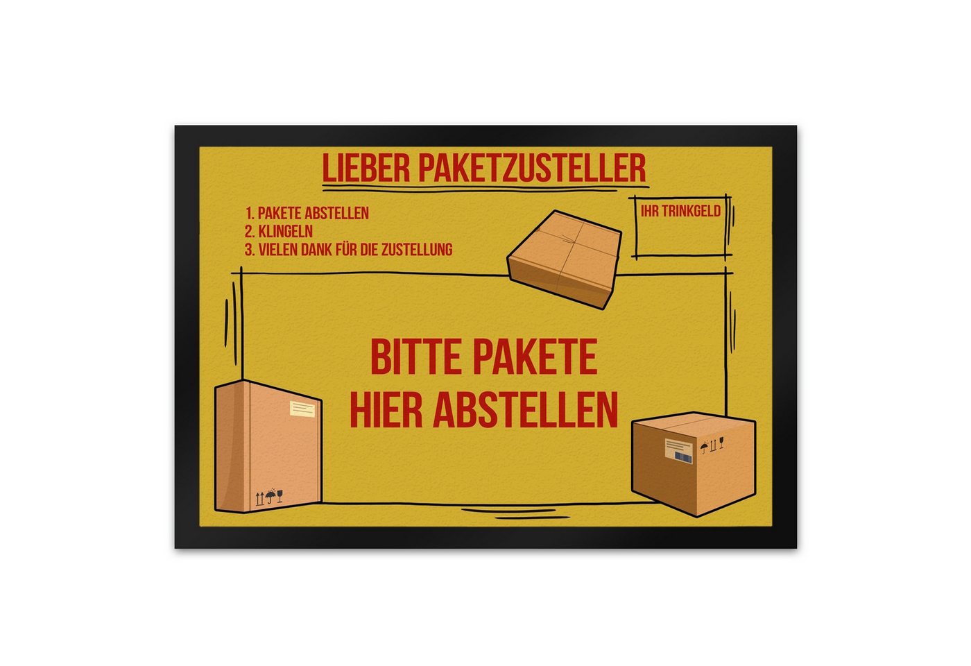 speecheese Fußmatte Fußmatte XL mit Paket Motiv Fußabtreter Schmutzfangmatte speecheese Fußmatte Fußmatte XL mit Paket Motiv Fußabtreter Schmutzfangmatte von speecheese