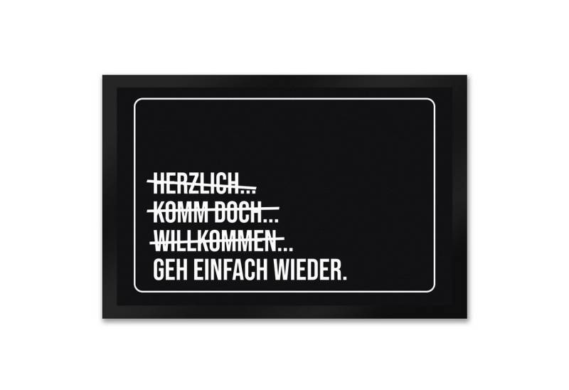 speecheese Fußmatte Geh einfach wieder Fußmatte XXL in 50x75 cm mit lustigem Spruch von speecheese