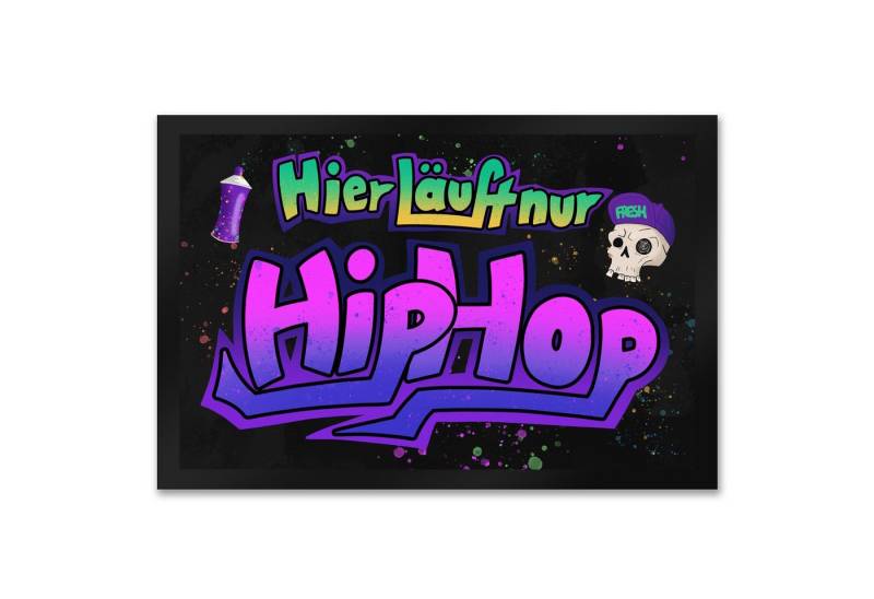 speecheese Fußmatte Graffitimotiv Fußmatte XXL in 50x75 cm mit Spruch Hier läuft nur Hip speecheese Fußmatte Graffitimotiv Fußmatte XXL in 50x75 cm mit Spruch Hier läuft nur Hip von speecheese