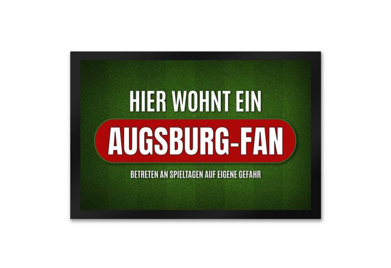 speecheese Fußmatte Hier wohnt ein Augsburg Fan Fußmatte XXL mit Rasen Motiv speecheese Fußmatte Hier wohnt ein Augsburg Fan Fußmatte XXL mit Rasen Motiv von speecheese