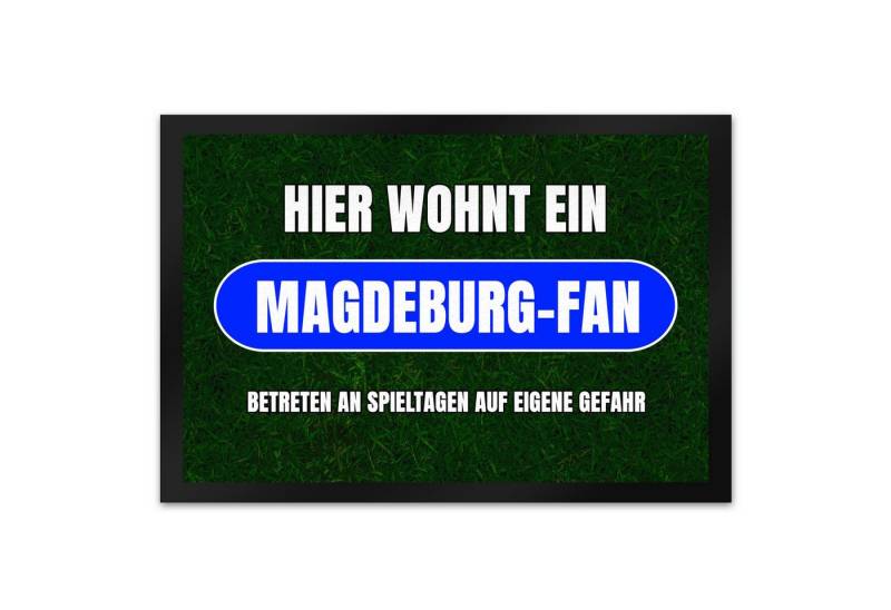speecheese Fußmatte Hier wohnt ein Magdeburg-Fan Fußmatte XL in 40x60 cm mit Rasenmotiv speecheese Fußmatte Hier wohnt ein Magdeburg-Fan Fußmatte XL in 40x60 cm mit Rasenmotiv von speecheese