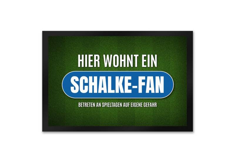 speecheese Fußmatte Hier wohnt ein Schalke Fan Fußmatte XXL mit Rasen Motiv speecheese Fußmatte Hier wohnt ein Schalke Fan Fußmatte XXL mit Rasen Motiv von speecheese