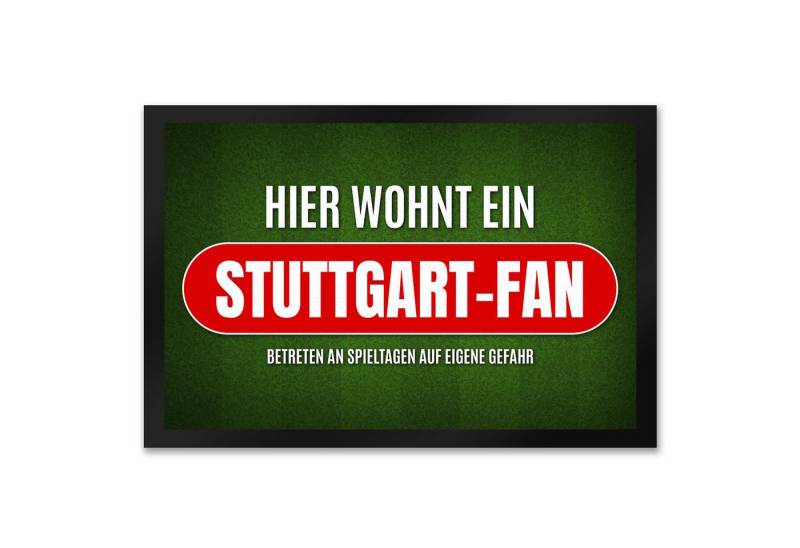 speecheese Fußmatte Hier wohnt ein Stuttgart Fan Fußmatte XXL mit Rasen Motiv speecheese Fußmatte Hier wohnt ein Stuttgart Fan Fußmatte XXL mit Rasen Motiv von speecheese