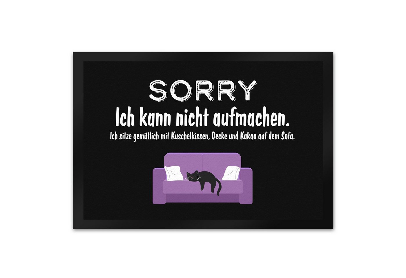 speecheese Fußmatte Katzen Fußmatte XL in 40x60 cm mit Spruch Sorry ich kann nicht von speecheese