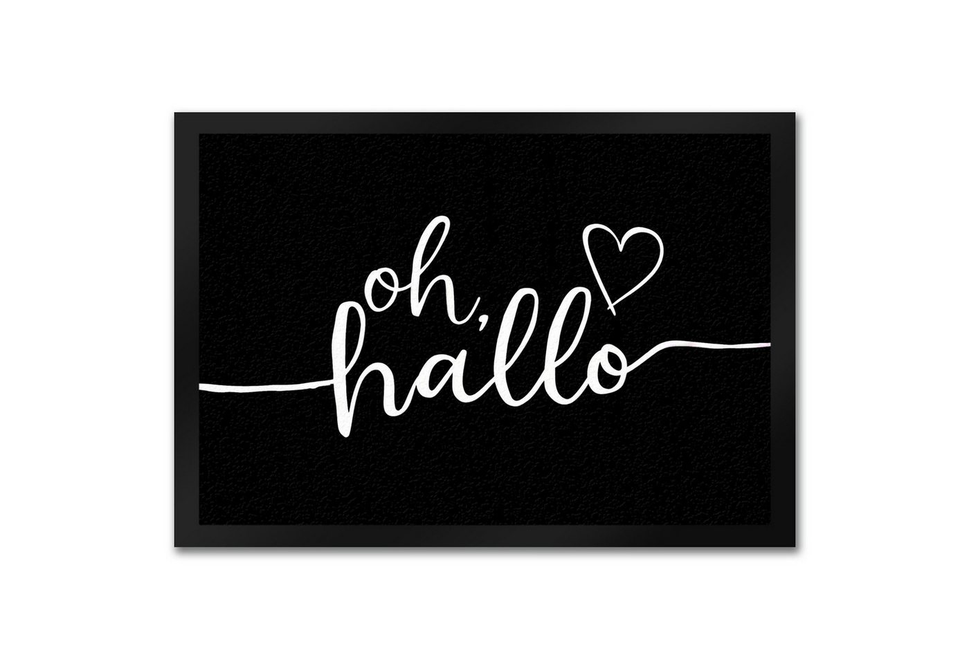 speecheese Fußmatte Oh Hallo Fußmatte in 35x50 cm mit Herz in elegantem Design speecheese Fußmatte Oh Hallo Fußmatte in 35x50 cm mit Herz in elegantem Design von speecheese