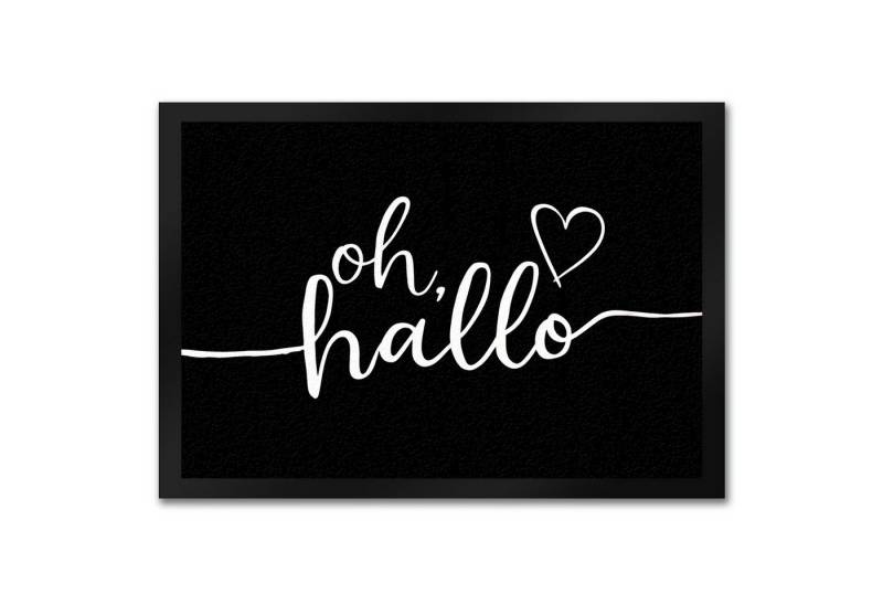 speecheese Fußmatte Oh Hallo Fußmatte in 35x50 cm mit Herz in elegantem Design speecheese Fußmatte Oh Hallo Fußmatte in 35x50 cm mit Herz in elegantem Design von speecheese