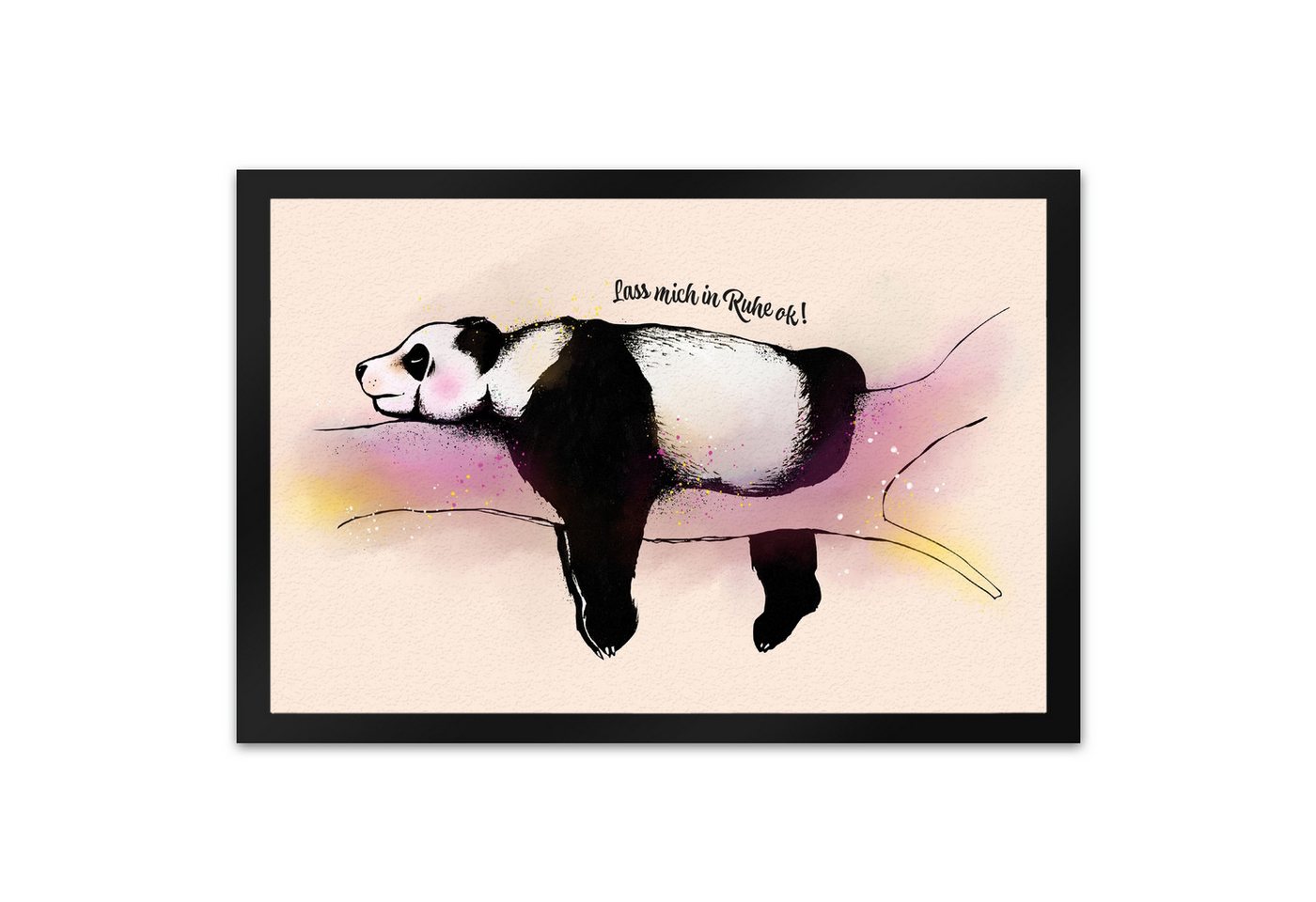 speecheese Fußmatte Panda Fußmatte XL in 40x60 cm mit Spruch Lass mich in Ruhe ok! von speecheese