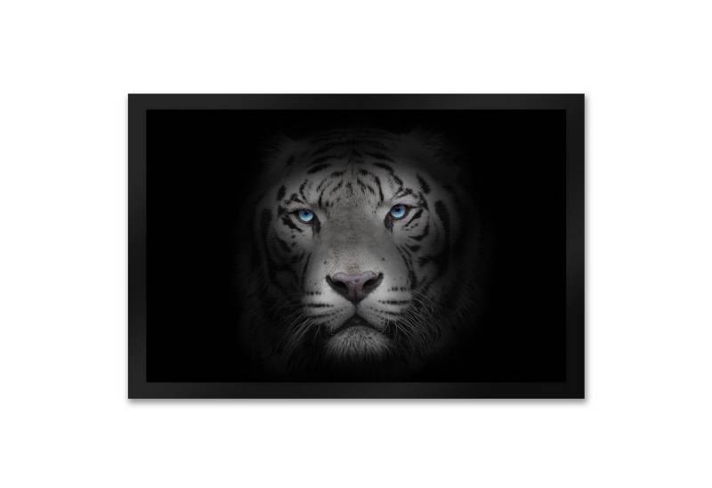 speecheese Fußmatte Weißer Tiger Fußmatte XXL Fußabtreter Schmutzfangmatte von speecheese