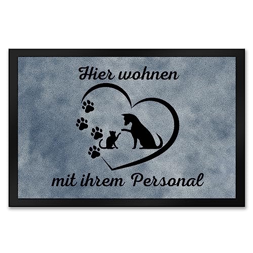speecheese Fußmatte XXL in 50x75 cm - Hier wohnen Haustiere mit ihrem Personal EIN dekorativer Türvorleger für Tierliebhaber Haustiere Fußabtreter Dog Türmatte speecheese Fußmatte XXL in 50x75 cm - Hier wohnen Haustiere mit ihrem Personal EIN dekorativer Türvorleger für Tierliebhaber Haustiere Fußabtreter Dog Türmatte von speecheese