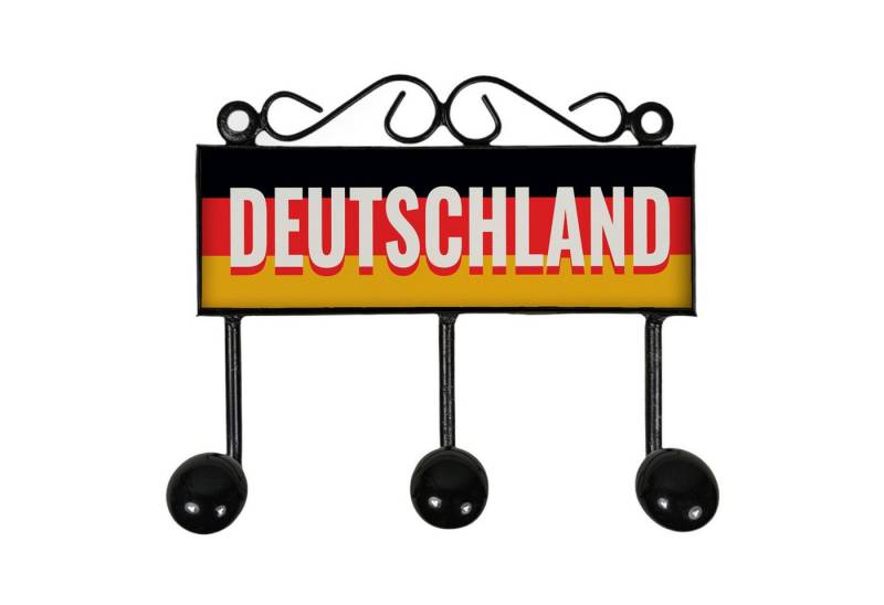 speecheese Garderobenleiste Deutschland Kleiderhaken Leiste mit 3 Haken mit deutscher Flagge von speecheese