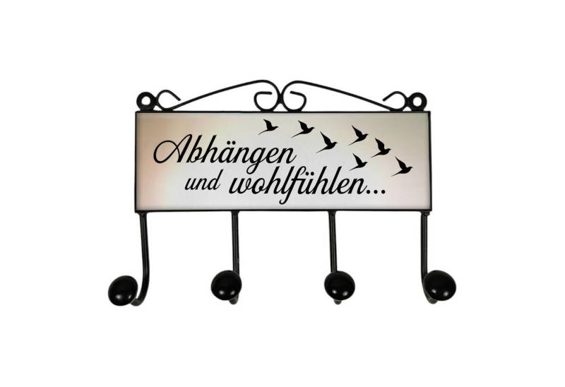 speecheese Garderobenleiste Fliegende Vögel Abhängen und wohlfühlen Kleiderhaken Leiste mit 4 von speecheese