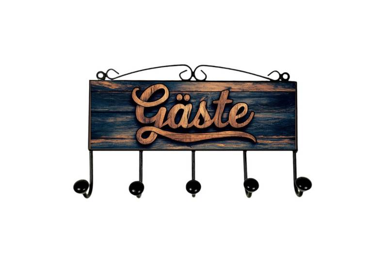 speecheese Garderobenleiste Gäste Kleiderhaken Leiste mit 5 Haken im rustikalen Holzlook von speecheese