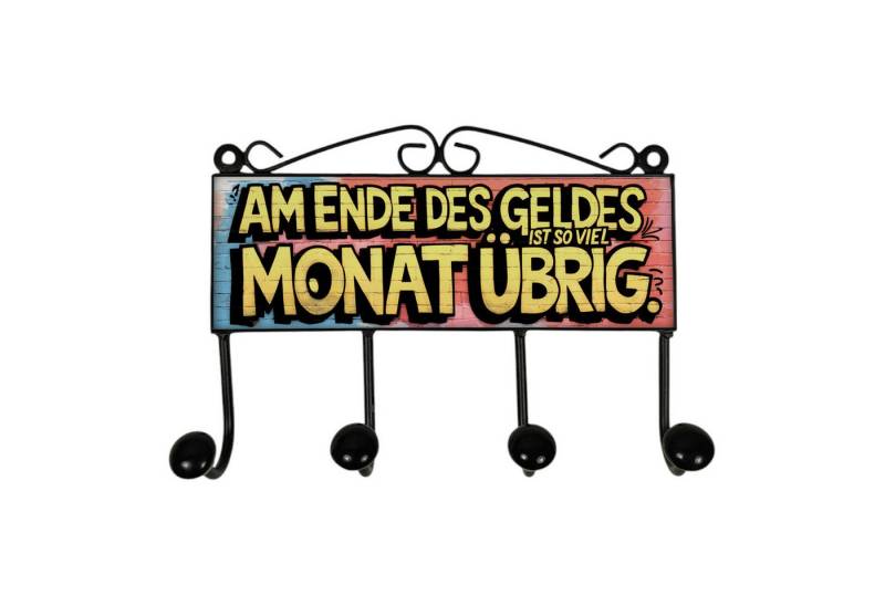 speecheese Garderobenleiste Graffiti Humor Kleiderhaken Leiste mit 4 Haken mit frechem Spruch von speecheese