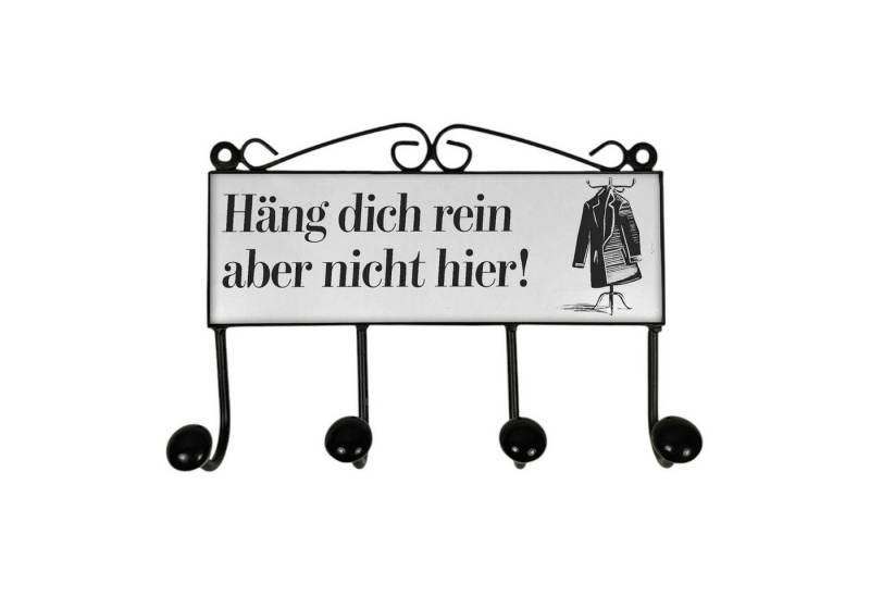 speecheese Garderobenleiste Häng dich rein Kleiderhaken Leiste mit 4 Haken von speecheese