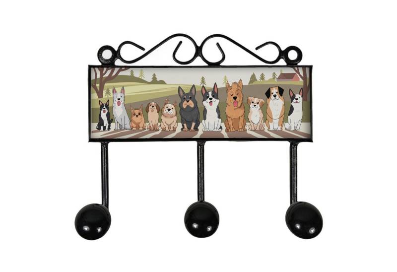 speecheese Garderobenleiste Hunde Kleiderhaken Leiste mit 3 Haken für Hundeliebhaber von speecheese