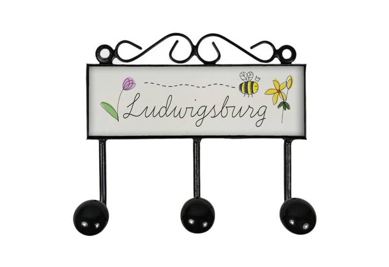 speecheese Garderobenleiste Ludwigsburg Kleiderhaken Leiste mit 3 Haken Ludwigsbiene von speecheese