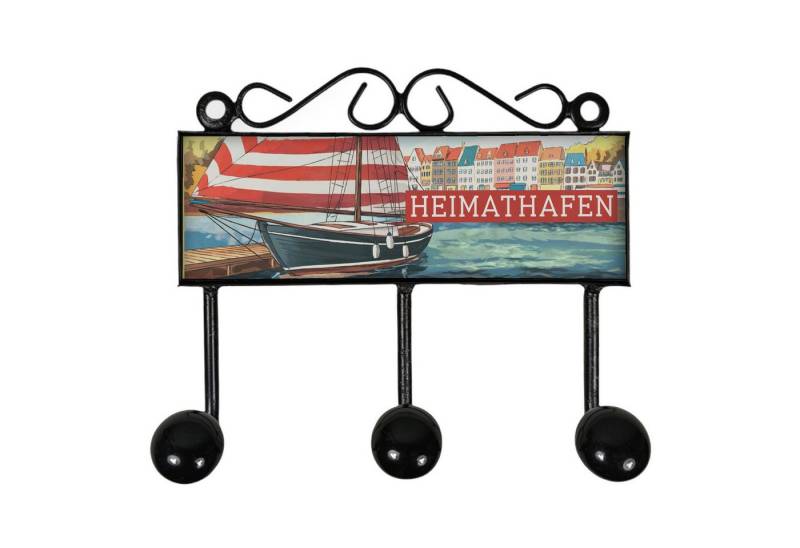 speecheese Garderobenleiste Segelboot im Hafen Kleiderhaken Leiste mit 3 Haken - Heimathafen speecheese Garderobenleiste Segelboot im Hafen Kleiderhaken Leiste mit 3 Haken - Heimathafen von speecheese