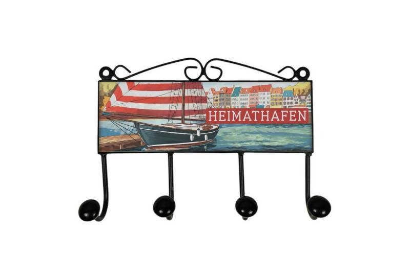 speecheese Garderobenleiste Segelboot im Hafen Kleiderhaken Leiste mit 4 Haken - Heimathafen speecheese Garderobenleiste Segelboot im Hafen Kleiderhaken Leiste mit 4 Haken - Heimathafen von speecheese