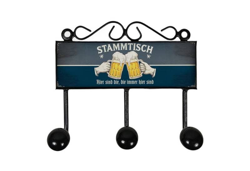 speecheese Garderobenleiste Stammtisch Kleiderhaken Leiste mit 3 Haken im Vintage Style von speecheese