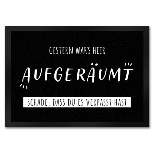 Gestern war‘s Hier aufgeräumt Fußmatte in 35x50 cm mit Spruch Schade DASS du es verpasst hast Witzig Spaß Türmatte mit Sarkasmus-Humor - Schade lustiger Witz Gestern war‘s Hier aufgeräumt Fußmatte in 35x50 cm mit Spruch Schade DASS du es verpasst hast Witzig Spaß Türmatte mit Sarkasmus-Humor - Schade lustiger Witz von speecheese