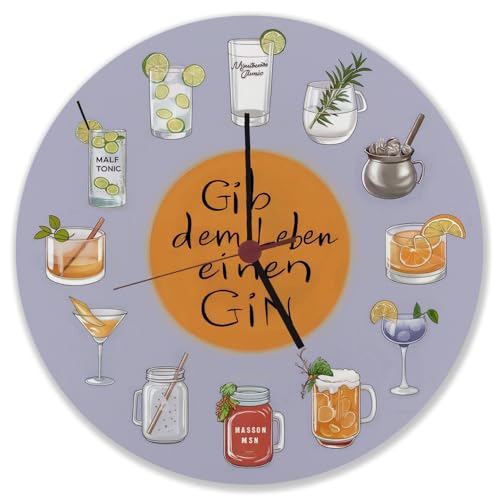 speecheese Gin Tonic Variationen Wanduhr - Gib dem Leben Gin Gin Tonic Variationen Wanduhr Highball-Glas Limettenscheiben Tumbler-Glas Gurkenscheiben Rosmarinzweig Kupferbecher speecheese Gin Tonic Variationen Wanduhr - Gib dem Leben Gin Gin Tonic Variationen Wanduhr Highball-Glas Limettenscheiben Tumbler-Glas Gurkenscheiben Rosmarinzweig Kupferbecher von speecheese