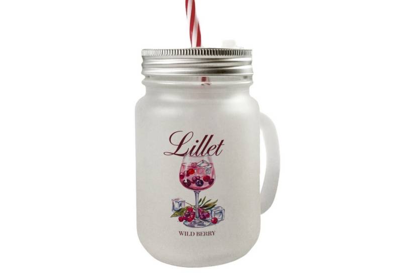 speecheese Glas Weinglas mit Beeren Lillet Wild Berry Mason Jar Henkel Trinkglas von speecheese