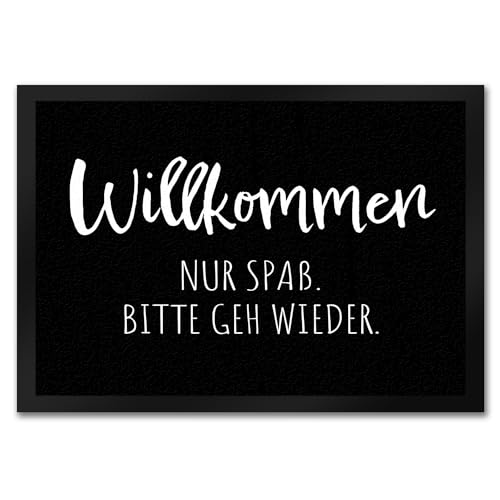 Hau ab Fußmatte in 35x50 cm Willkommen Nur Spaß. Bitte GEH Wieder. Sarkastisch Humorvoll - Christkind Weihnachtsbaum Spaßgarant von speecheese