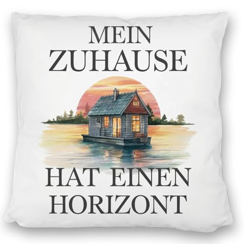 speecheese Hausboot auf Wasser Kissen satiniert Zuhause mit Horizont Maritimes DekoKissen satiniert – ideales Wohndesign-Accessoire speecheese Hausboot auf Wasser Kissen satiniert Zuhause mit Horizont Maritimes DekoKissen satiniert – ideales Wohndesign-Accessoire von speecheese
