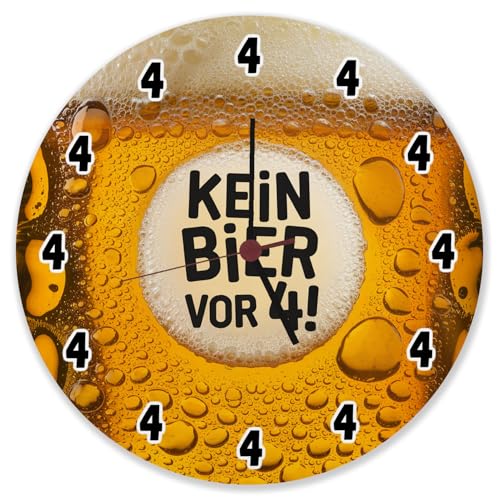 Kein Bier vor 4! Wanduhr aus Alu Lustiger Spruch für Büro oder Wohnzimmer Biertrinker Bierliebhaber Bier Kein Bier vor 4! Wanduhr aus Alu Lustiger Spruch für Büro oder Wohnzimmer Biertrinker Bierliebhaber Bier von speecheese