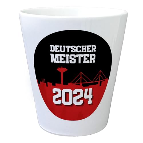 speecheese Leverkusen Blumentopf mit Spruch Deutscher Meister 2024 Leverkusen-Fan Must-Have Fußball Meisterschale Deko Rhein NRW Liga Ehre Meisterschaft 2024 von speecheese