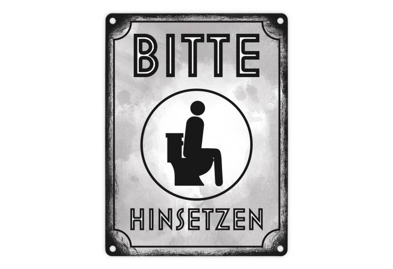 speecheese Metallschild Bitte hinsetzen Metallschild in 15x20 cm für Badezimmer oder WC speecheese Metallschild Bitte hinsetzen Metallschild in 15x20 cm für Badezimmer oder WC von speecheese
