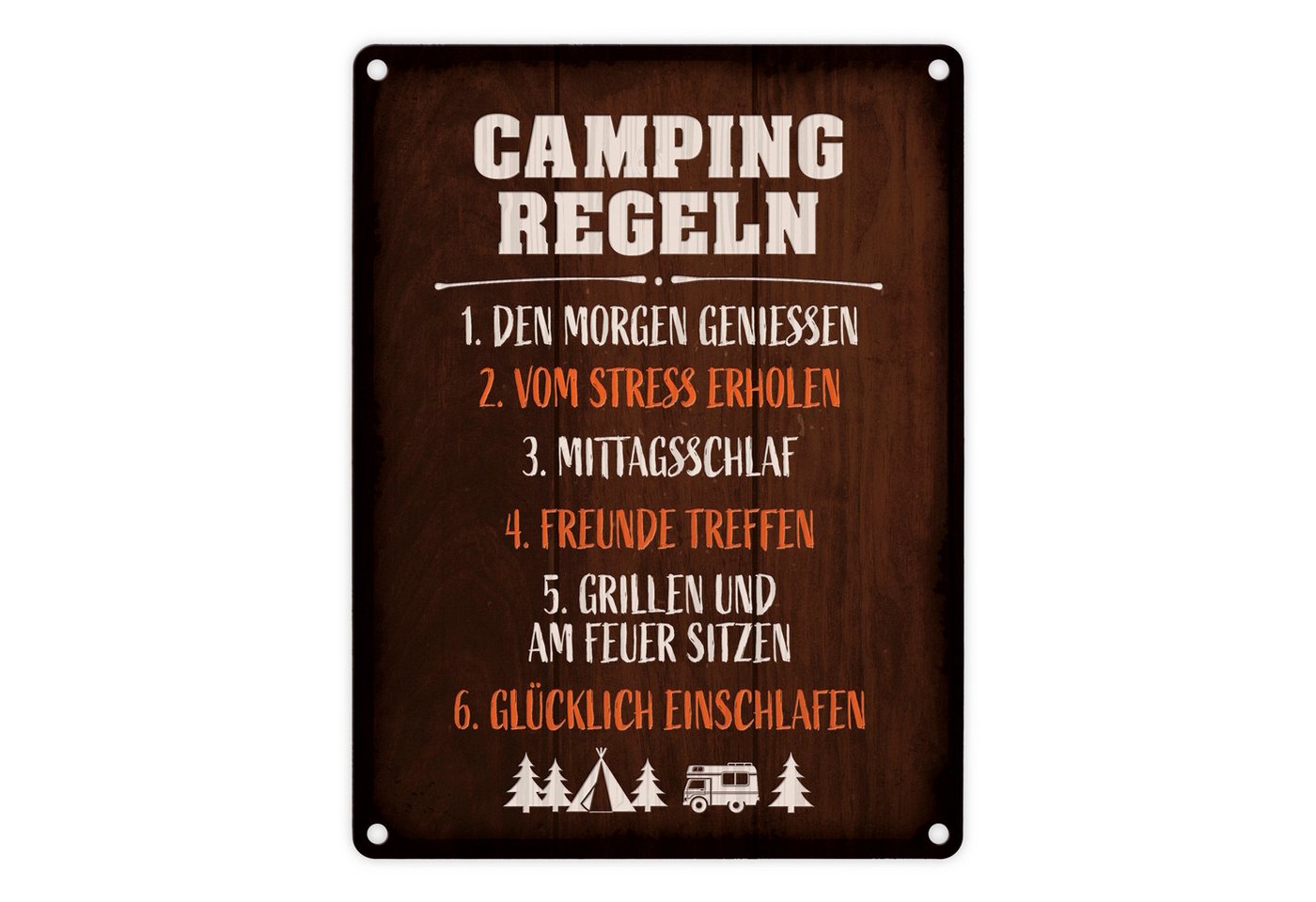 speecheese Metallschild Camping Regeln Metallschild im rustikalen Stil Campingwagen Zelt speecheese Metallschild Camping Regeln Metallschild im rustikalen Stil Campingwagen Zelt von speecheese