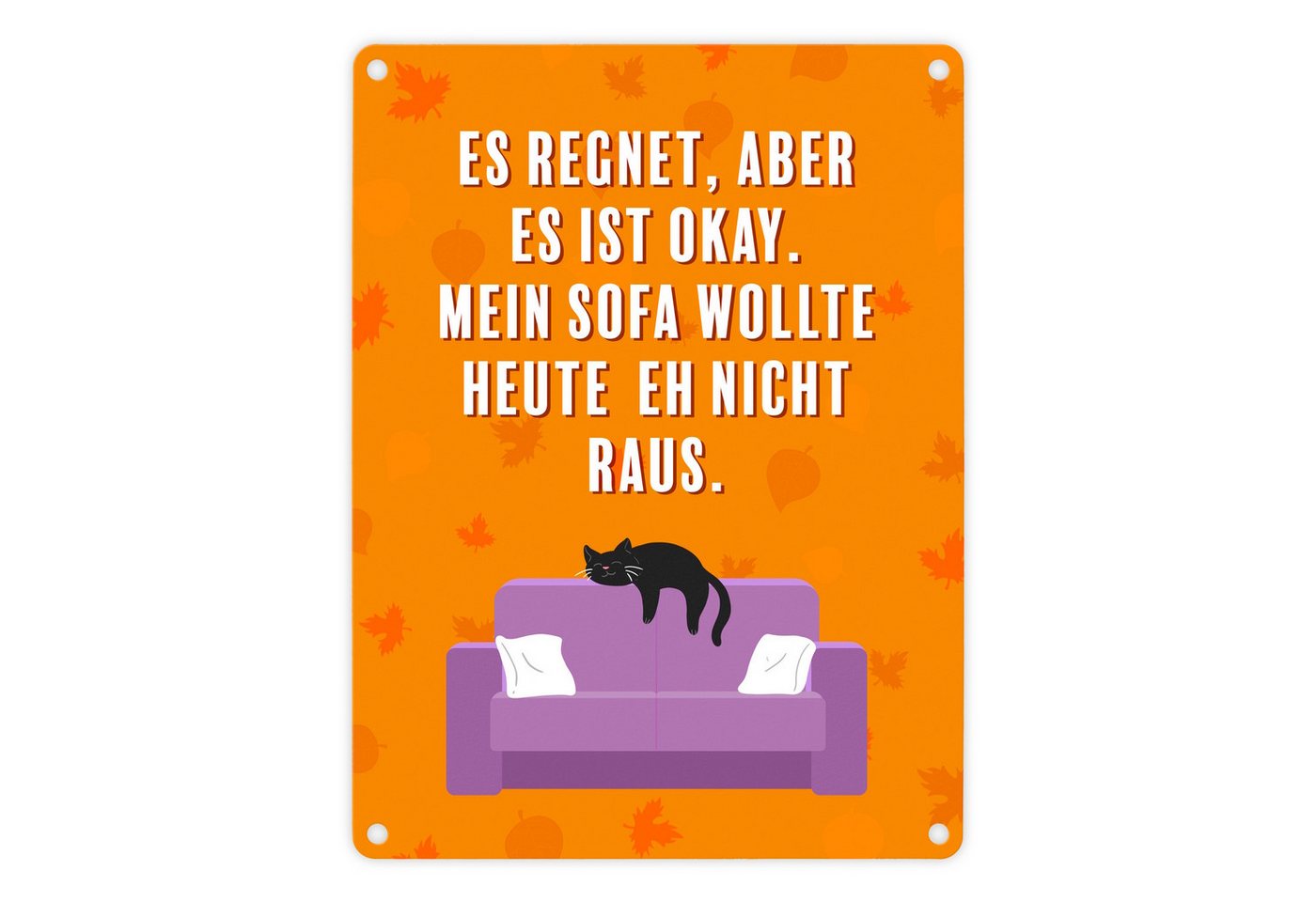 speecheese Metallschild Faule Katze Metallschild in 15x20 cm mit Spruch Es regnet mein Sofa speecheese Metallschild Faule Katze Metallschild in 15x20 cm mit Spruch Es regnet mein Sofa von speecheese