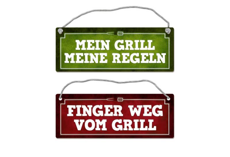 speecheese Metallschild Finger weg vom Grill oder mein meine Regeln Wendeschild mit Kordel speecheese Metallschild Finger weg vom Grill oder mein meine Regeln Wendeschild mit Kordel von speecheese