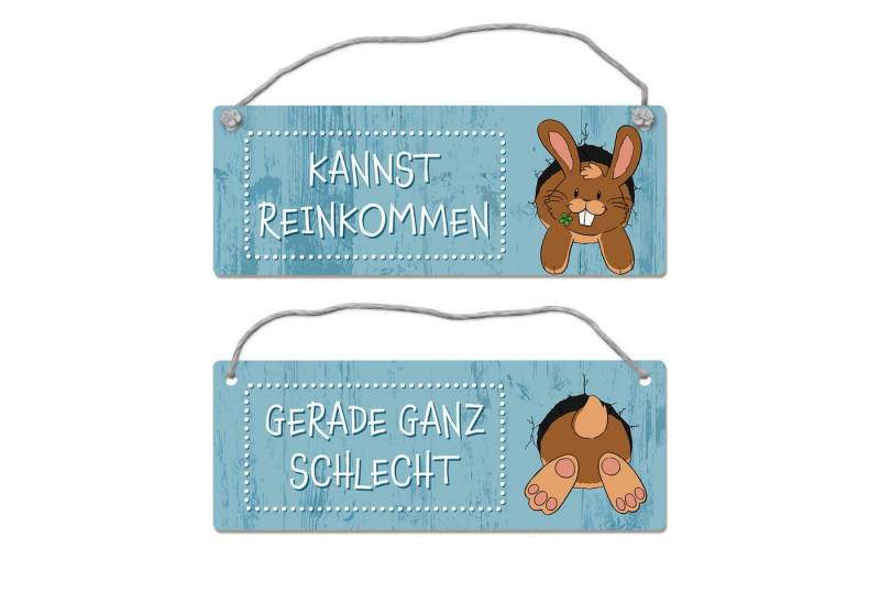 speecheese Metallschild Gerade ganz schlecht - Kannst reinkommen Wendeschild mit süßem Häschen speecheese Metallschild Gerade ganz schlecht - Kannst reinkommen Wendeschild mit süßem Häschen von speecheese