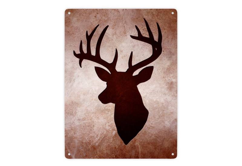 speecheese Metallschild Hirschkopf Silhouette Metallschild XXL in 28x38 cm für Jagdfans speecheese Metallschild Hirschkopf Silhouette Metallschild XXL in 28x38 cm für Jagdfans von speecheese