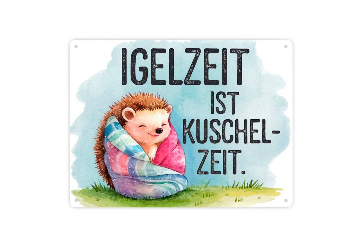 speecheese Metallschild Igelzeit ist Kuschelzeit Metallschild XXL in 28x38 cm - Igel in Decke speecheese Metallschild Igelzeit ist Kuschelzeit Metallschild XXL in 28x38 cm - Igel in Decke von speecheese