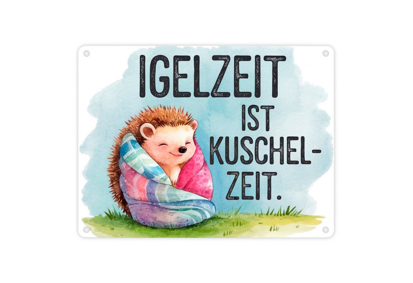 speecheese Metallschild Igelzeit ist Kuschelzeit Metallschild in 15x20 cm - Igel in Decke speecheese Metallschild Igelzeit ist Kuschelzeit Metallschild in 15x20 cm - Igel in Decke von speecheese