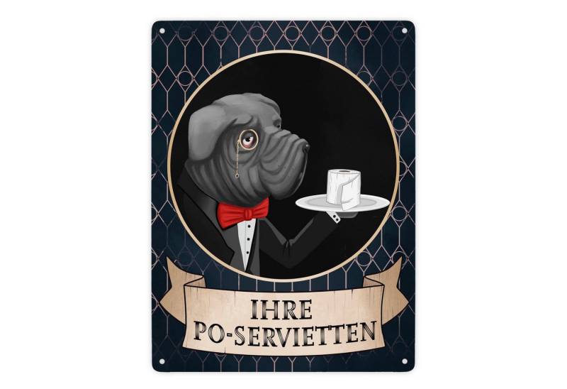 speecheese Metallschild Ihre Po Servietten Hundebutler Metallschild XXL in 28x38 cm für die speecheese Metallschild Ihre Po Servietten Hundebutler Metallschild XXL in 28x38 cm für die von speecheese