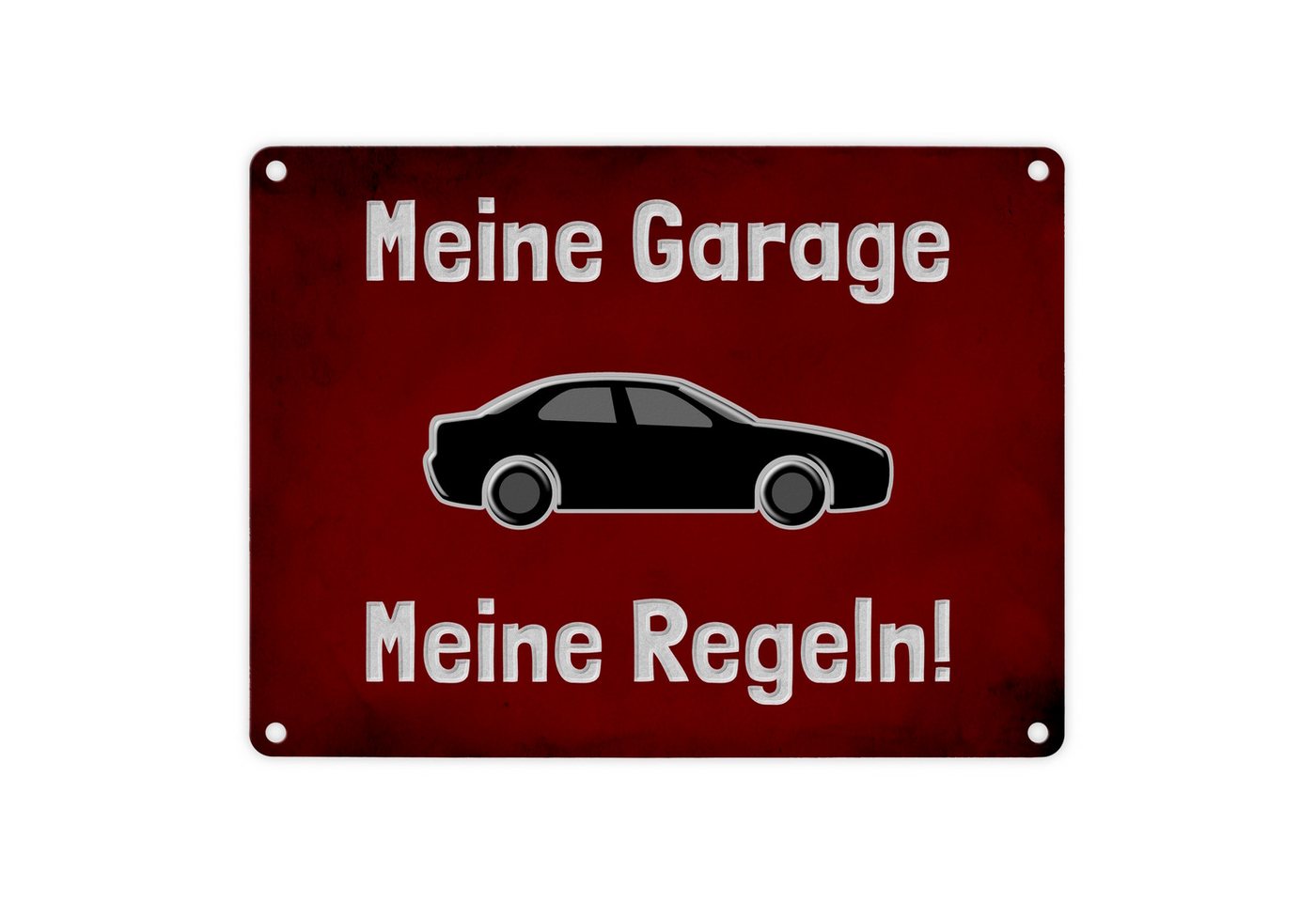 speecheese Metallschild Meine Garage Regeln! Metallschild in 15x20 cm mit Auto und rotem speecheese Metallschild Meine Garage Regeln! Metallschild in 15x20 cm mit Auto und rotem von speecheese