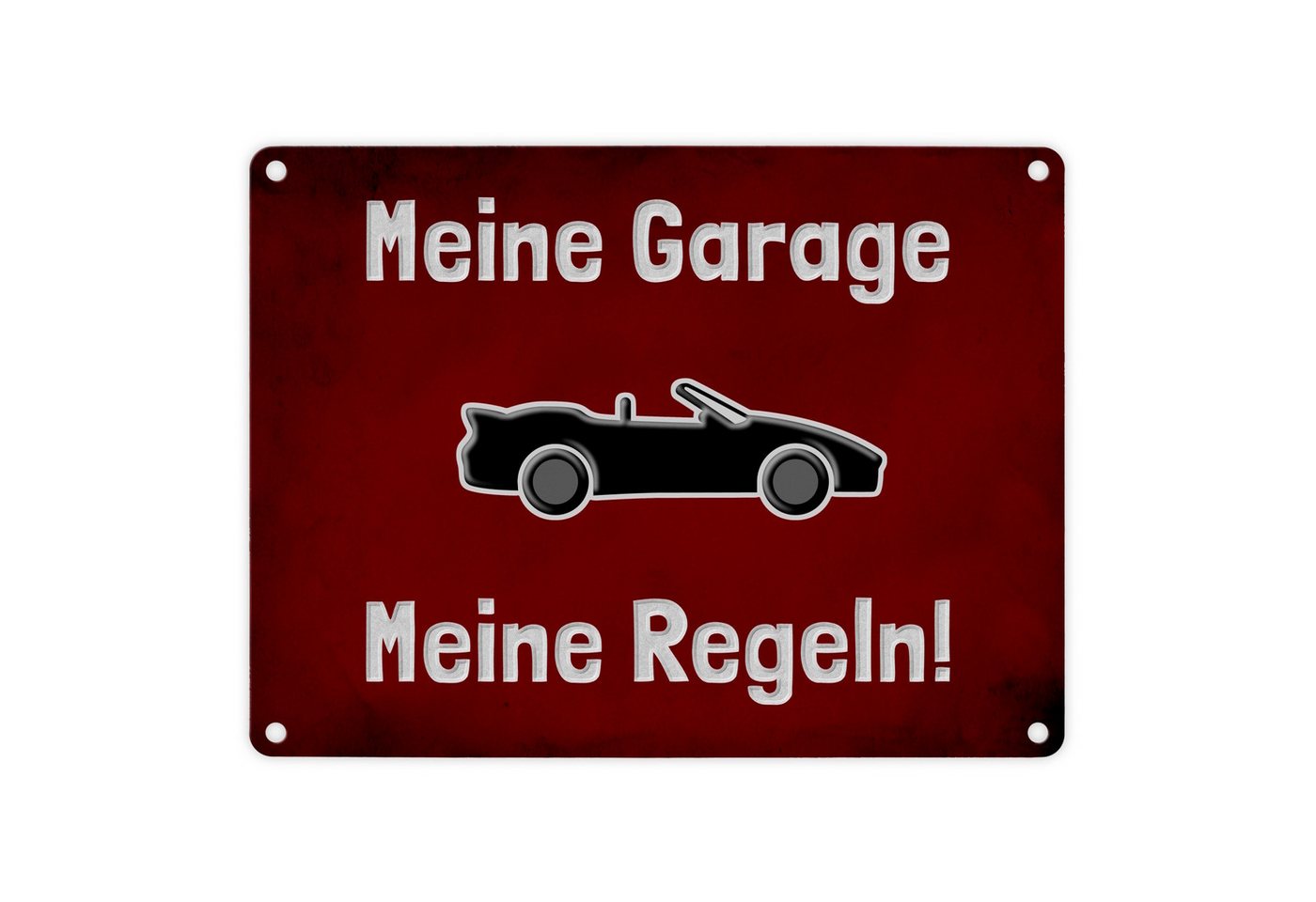 speecheese Metallschild Meine Garage Regeln! Metallschild in 15x20 cm mit Cabrio und rotem speecheese Metallschild Meine Garage Regeln! Metallschild in 15x20 cm mit Cabrio und rotem von speecheese