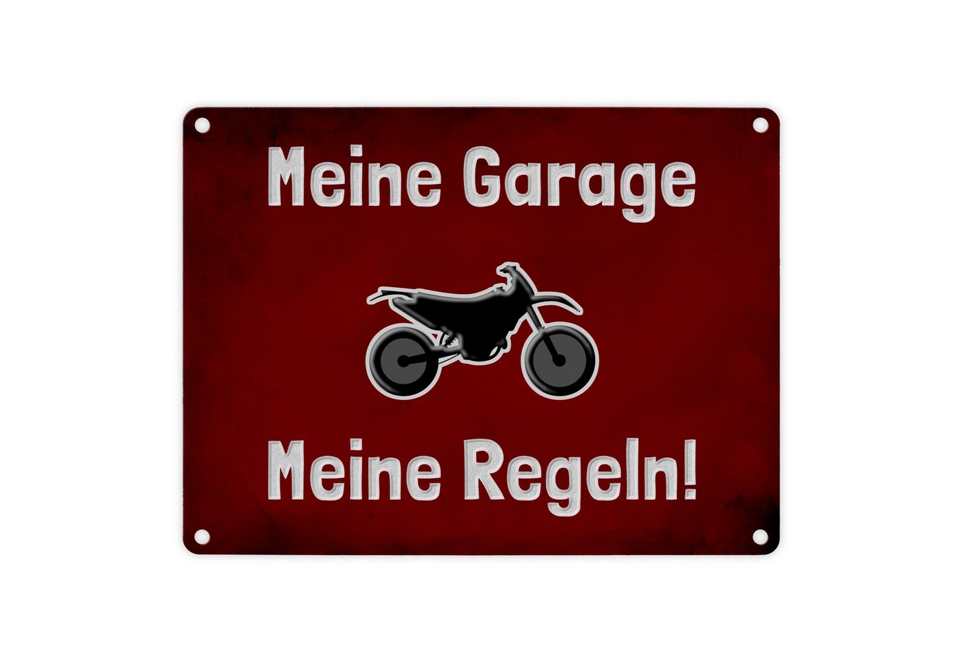 speecheese Metallschild Meine Garage Regeln! Metallschild in 15x20 cm mit Motorrad und rotem speecheese Metallschild Meine Garage Regeln! Metallschild in 15x20 cm mit Motorrad und rotem von speecheese